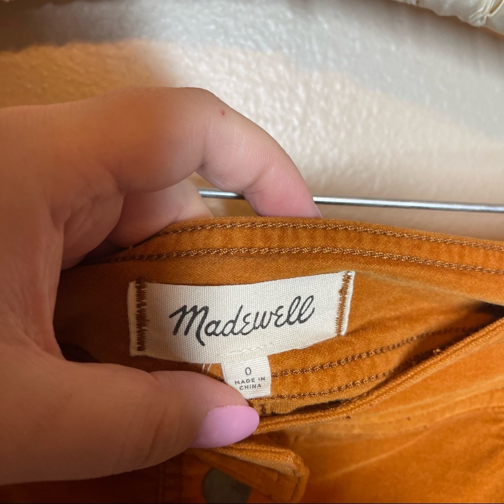 Madewell Velveteen A-Line Button Front Mini Skirt Size 0 - Picture 4 of 7